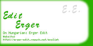 edit erger business card